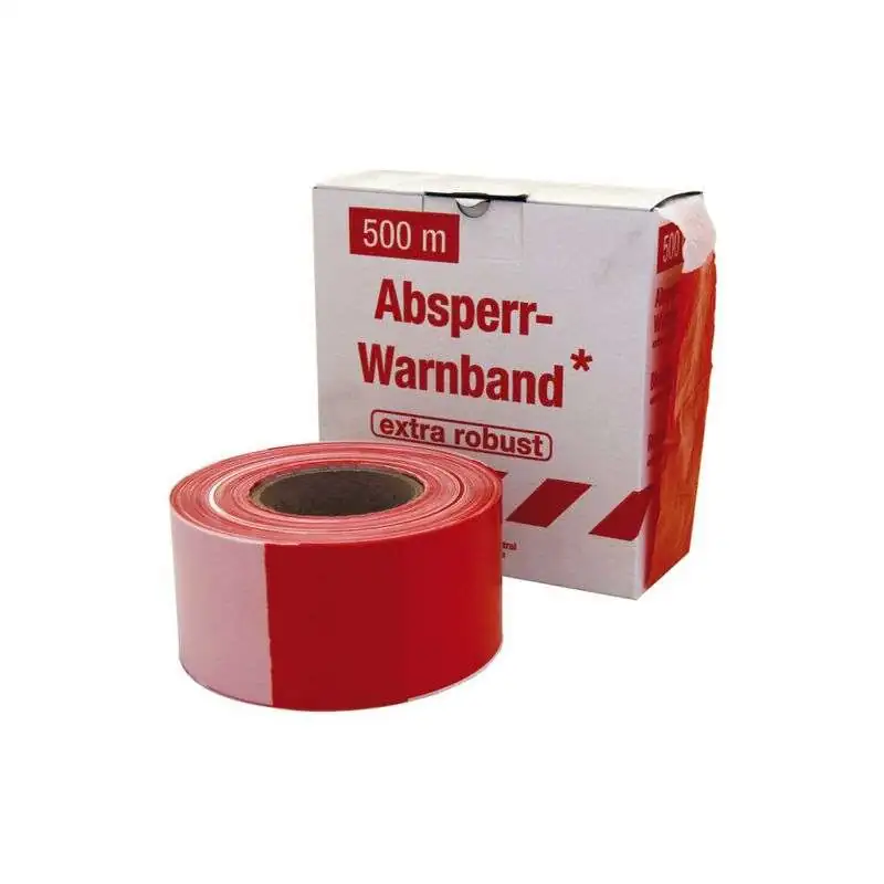 fiRSTtape Absperrband rood/wit 80mm x 500m