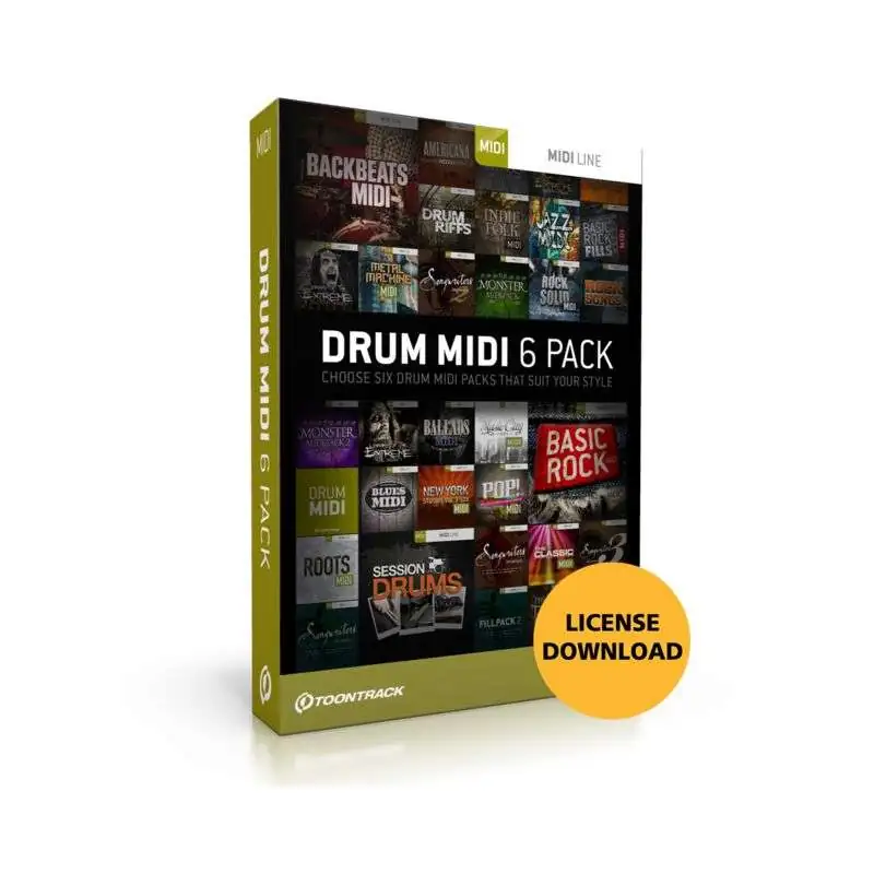 Toontrack Drum MIDI 6 Pack VST licentiecode