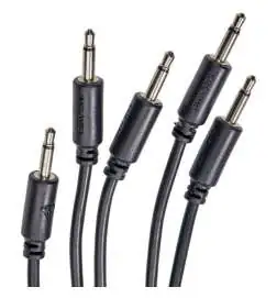 Black Market Modular Patch Cables 500mm Black (5-Pack)