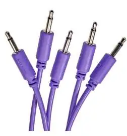 Black Market Modular Patch Cables 90mm Violet (5-Pack)