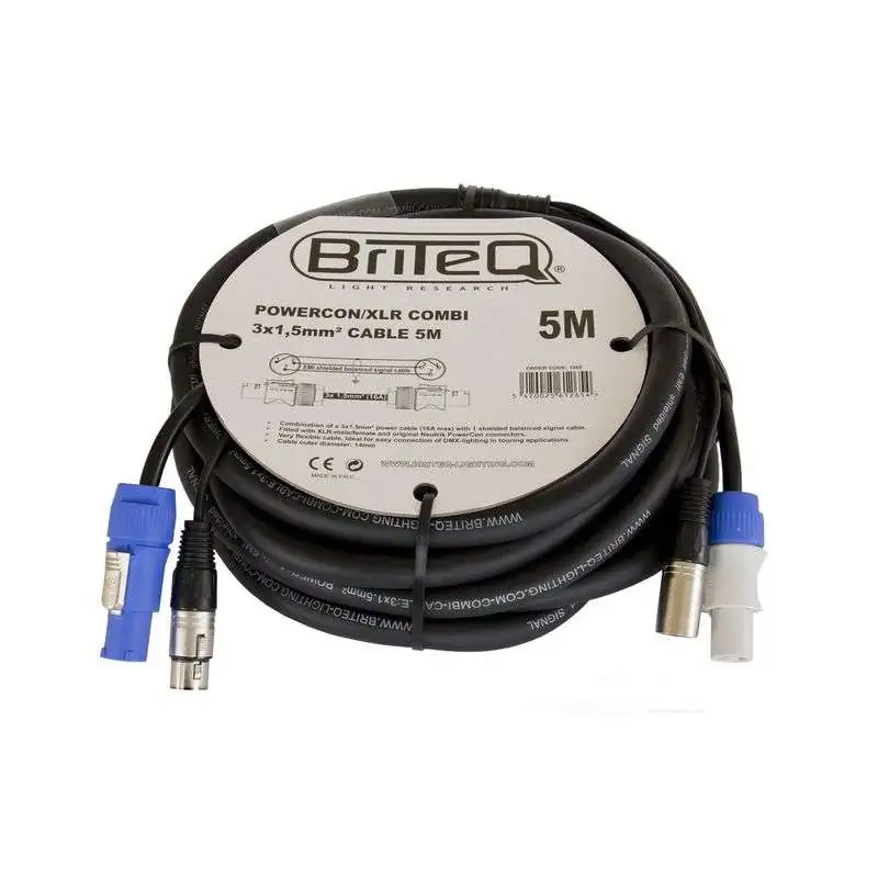 Briteq Power Twist/XLR PRO Combi Cable, 5m