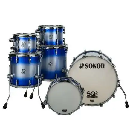 Sonor SQ2 Vintage Maple Shell Set Blue Silver Sparkle Burst