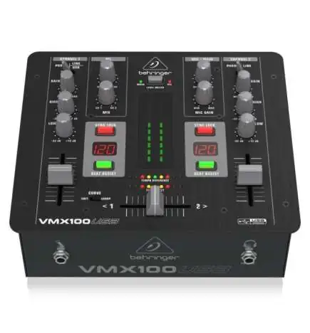 Behringer VMX100USB Mezclador de DJ de 2 canales