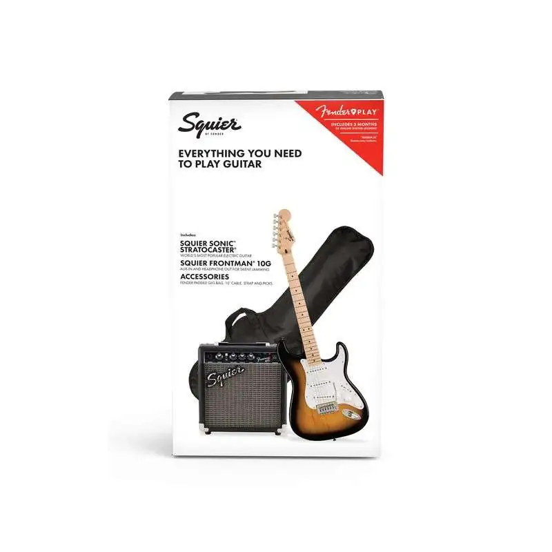 Squier Sonic Series Stratocaster Pack MN 2-Color Sunburst