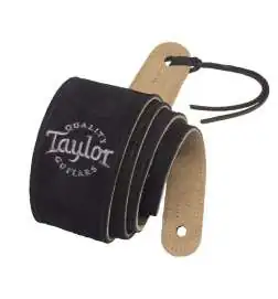 Taylor Black Suede Logo Strap