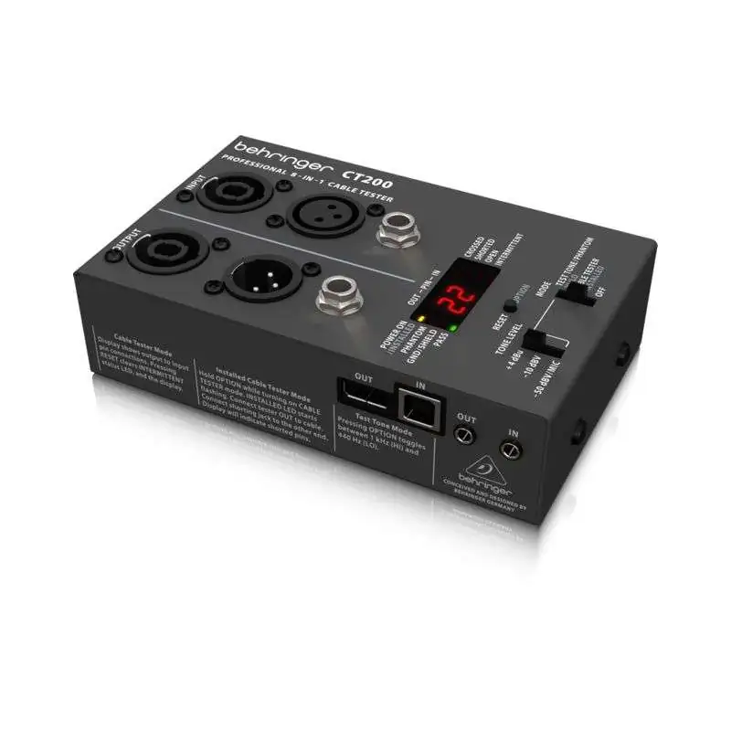Behringer CT200 Cable Tester 8-in-1 Microprocessor-Controlled