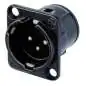 Neutrik NC3MD-V-B Chassisstekker Neutrik NC3MD-V-B Chassisstekker
