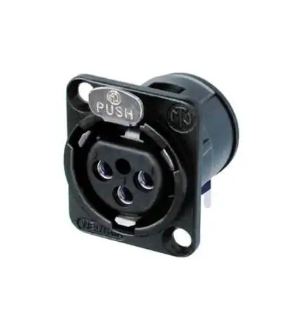 Neutrik NC3FD-H-BAG Chassis Socket