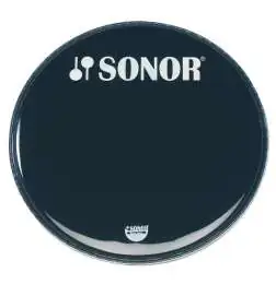 Sonor basDrum Frontvel PB18 BL, 18 , zwart, met Logo