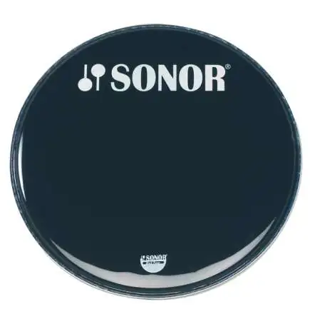 Sonor basDrum Frontvel PB18 BL, 18 , zwart, met Logo