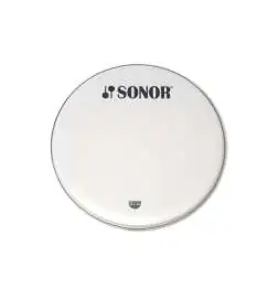 Sonor basDrum Frontvel PW18 BL, 18 , wit opgeraut, met Logo