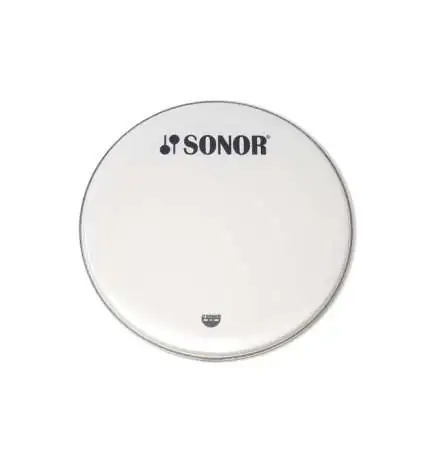 Sonor basDrum Frontvel PW24 BL, 24 , wit opgeraut, met Logo