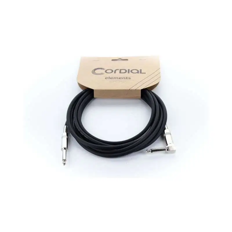 Cordial EI-3-PR Instrument Cable Angled 3m (Black) Cordial EI-3-PR Instrument Cable Angled 3m (Black)