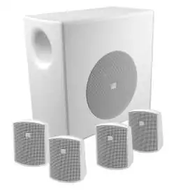 JBL Control 50 systeem wit 1xControl 50S T, 4xControl 52