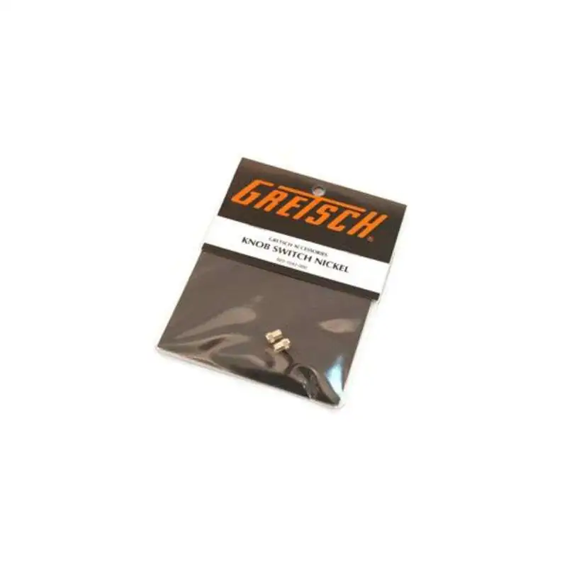 Gretsch knopf, schroefbaar nikkel, 2 st.