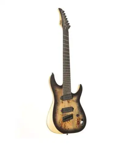 Schecter Reaper-7 Multiscale Satin Charcoal Burst