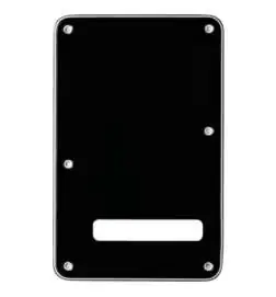 Fender Strat Tremolo Backplate Black 3 capas