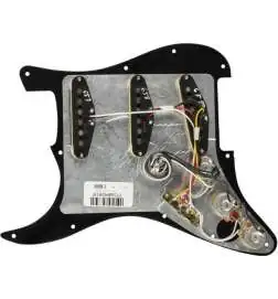 Fender Pre-Wired Strat Pickguard, Tex Mex SSS Black