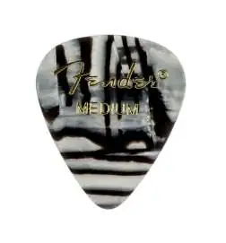 Fender Picks 351 Zebra Medium 12er Set Premium Celluloid