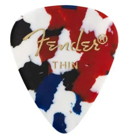 Fender Picks 351 Confetti thin 12-Pack Classic Celluloid