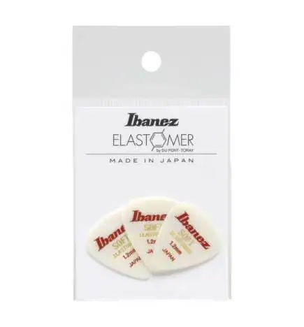 Ibanez BEL14ST12 Elastomer Teardrop Guitar Pick Soft 1.2mm (3-Pack)