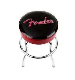 Fender Barhocker 24 Red Sparkle Logo