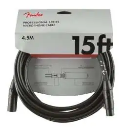 Fender Professional Mircrophone Cable BLK 4,5 m