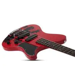 Schecter Simon Gallup Ultra Spitfire Bass Red Black