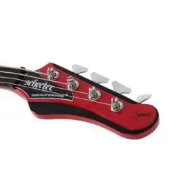 Schecter Simon Gallup Ultra Spitfire Bass Red Black