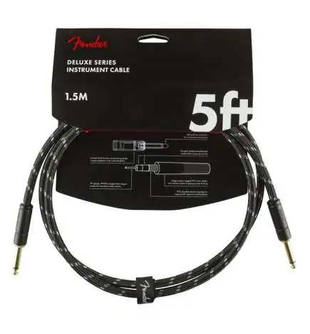Fender Deluxe Tweed Instrument Cable BLK 1,5 m