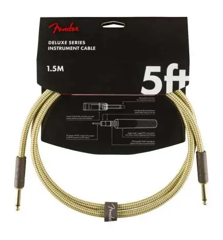 Fender Deluxe Series Instrument Cable 1.5m (Tweed)