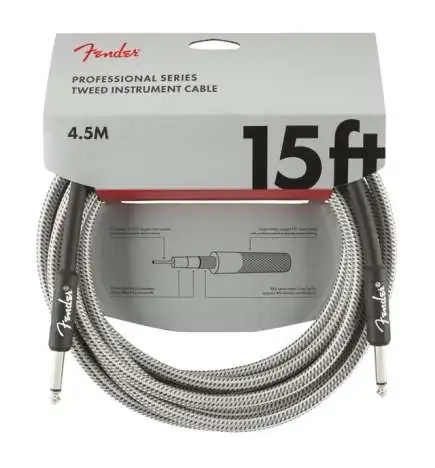 Fender Professional Tweed Cable WHITE 4,5 m
