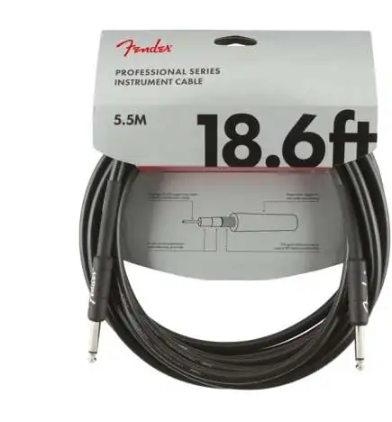 Fender Professional Instrument Cable BLK 5,5 m