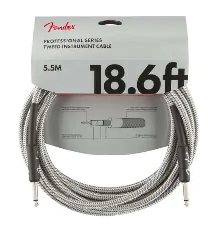 Fender Professional Tweed Cable WHITE 5,5 m