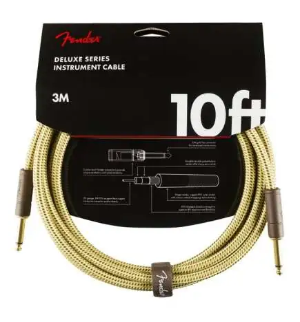 Fender Deluxe Series Instrument Cable 3m (Tweed)