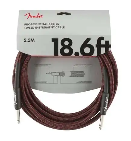 Fender Professional Series Instrument Cable 5.5m (Red Tweed)