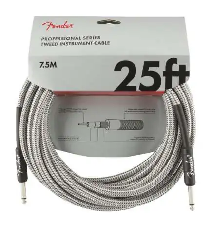 Fender Professional Tweed Cable WHITE 7,5 m