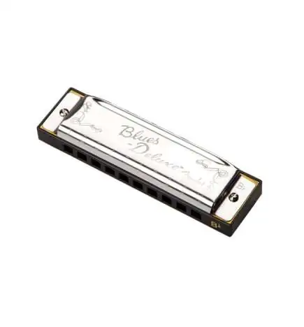Fender blauws Deluxe Harmonica Key of B Flat