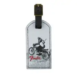 Fender Vintage Ad Luggage Tag Motorcycle