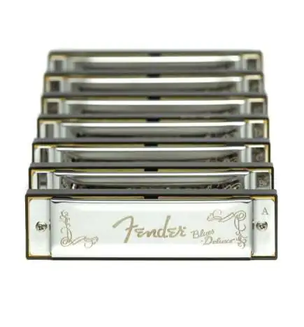 Fender Blues Deluxe Harmonica Pack of 7, inkl. Case