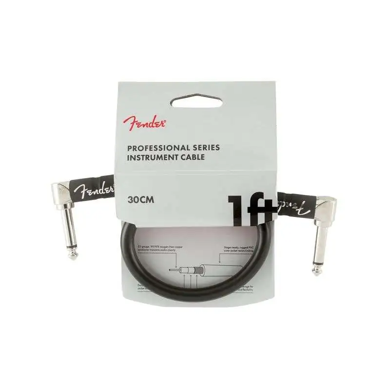 Fender Professional Patch Cable BLK 30 cm