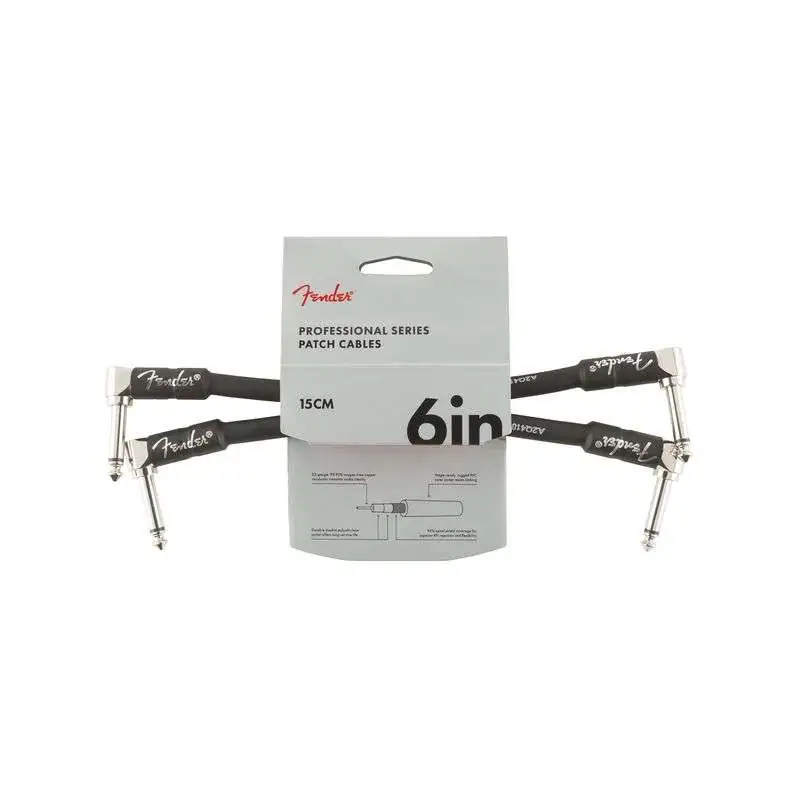 Fender Professional Patch Cable BLK 15 cm
