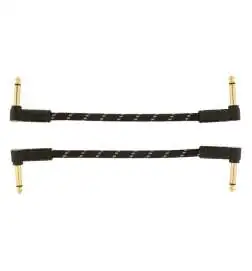 Fender Deluxe Tweed Patch Cable BLK 15 cm
