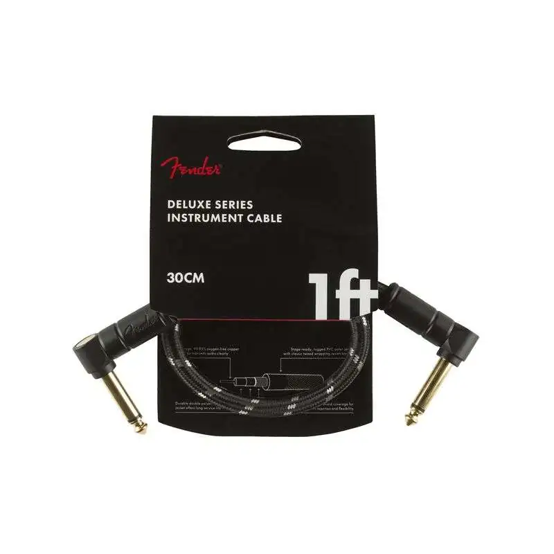 Fender Deluxe Tweed Patch Cable BLK 30 cm