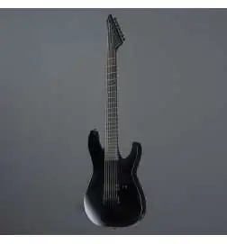 ESP LTD M-7HT Baritone Black Metal Black Satin