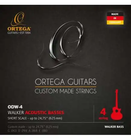 Ortega ODW-4 Walker Ac. bas Strings 43-59-71-80, Short Scale
