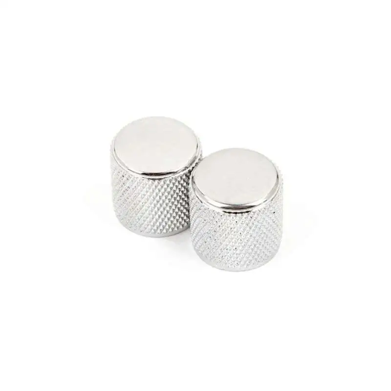 Fender Tele P-Bass Knurled Knobs Chrome