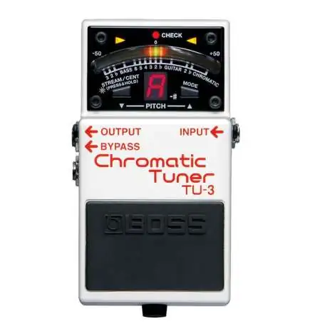 Boss TU-3 pedaal-Tuner chromatafel