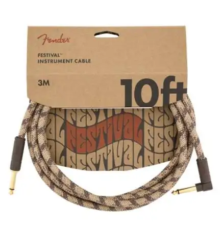Fender Festival Instrument Cable S A 3m (Brown Stripe)