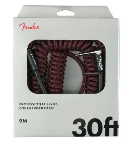 Fender Professional Coil Cable Red Tweed 9 m